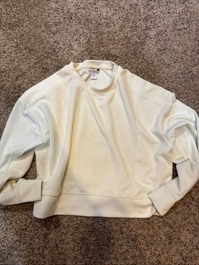 Athleta lime green crewneck  Sweatshirt cropped